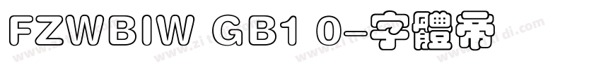 FZWBIW GB1 0字体转换